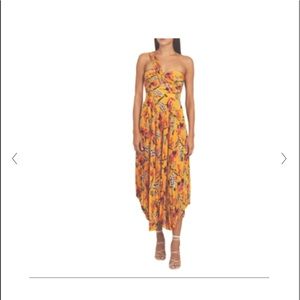 A.LC. Aurora pleated one shoulder dress